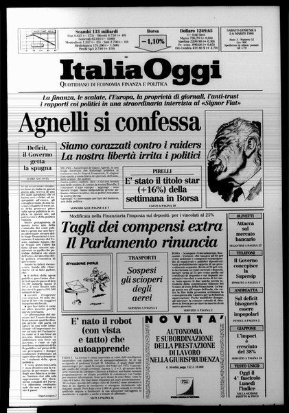 Italia oggi : quotidiano di economia finanza e politica